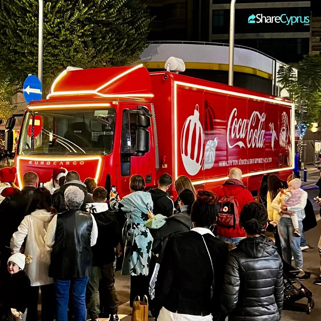 Coca-Cola Xmas Truck in Nicosia, Cyprus