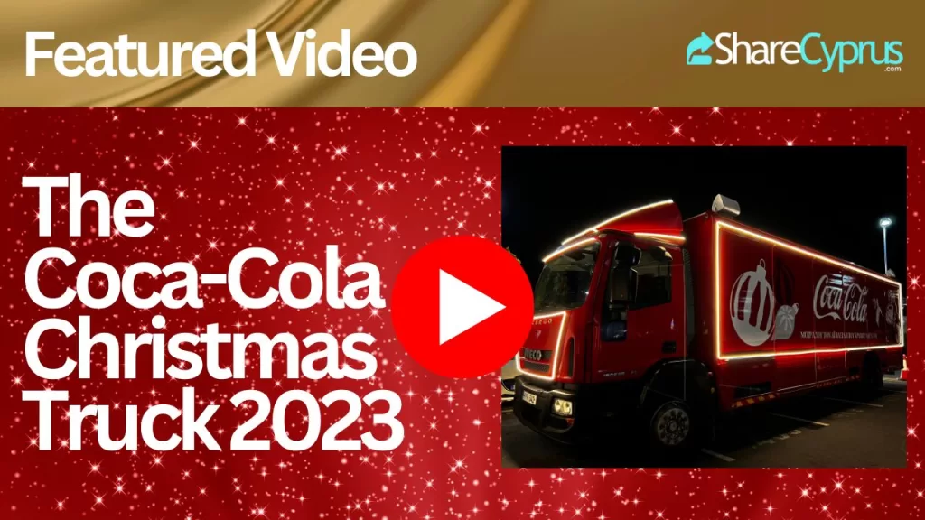 Link to video on YouTube about the Coca-Cola truck 2023 in Cyprus