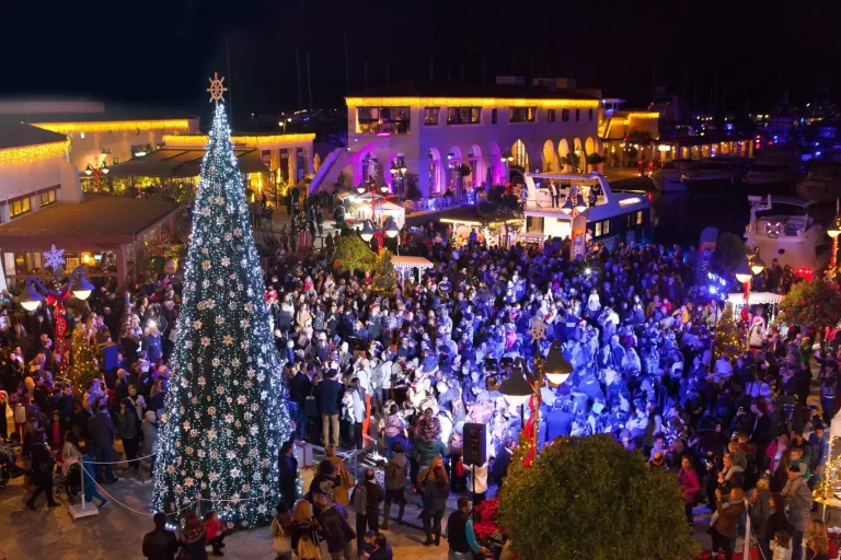 Limassol Marina Christmas Tree and Christmas Lights