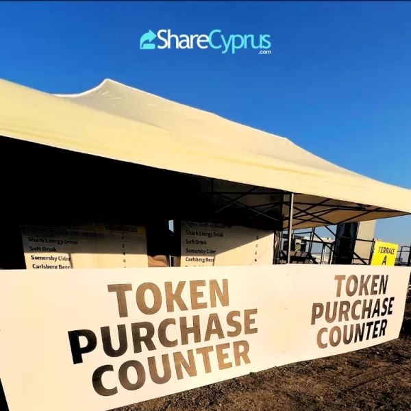 Ed Sheeran Concert, Larnaca, Cyprus. Token Payment Counter