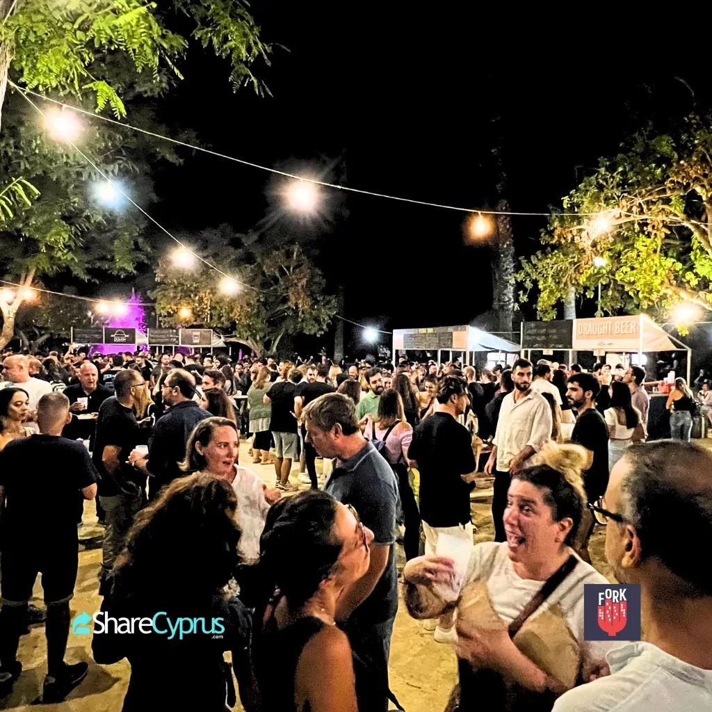 Amazing atmosphere at the Fork Food Market, Nicosia. Cyprus. 20th September 2024