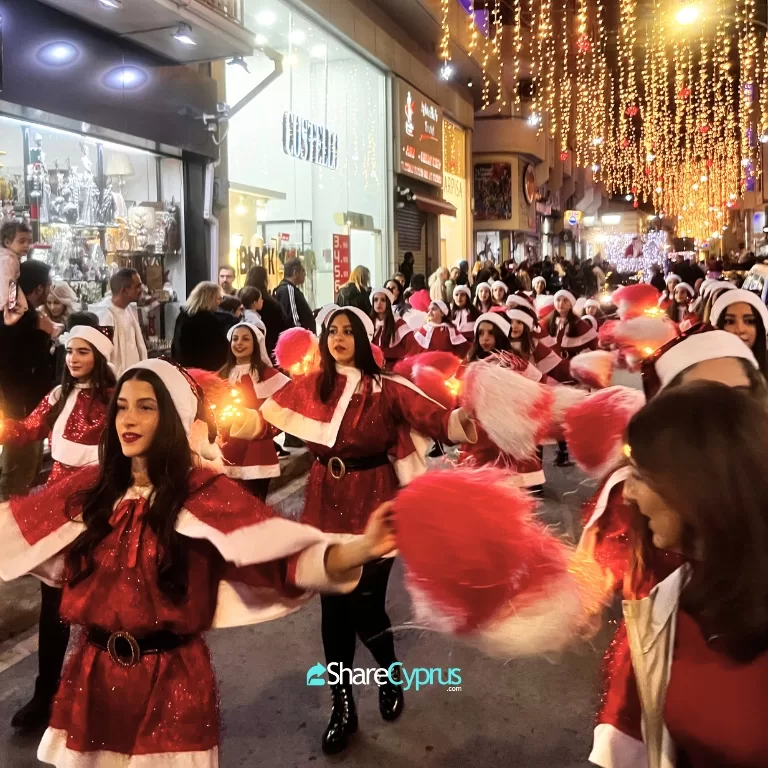 The Larnaca Chrstmas Pararde. Wonderful performances fill the streets of Larnaca, Cyprus.